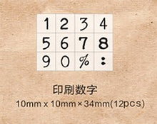 Load image into Gallery viewer, TUNACOCO Inkpad Number Series Stamp Seal Signet Printer Stamps for Bullet Journal DIY Crafts Qt1710126