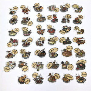 1 Bag Cute Cartoon Korean Style Decorative Stickers Adhesive Stickers Scrapbooking DIY Decoration Diary Stickers