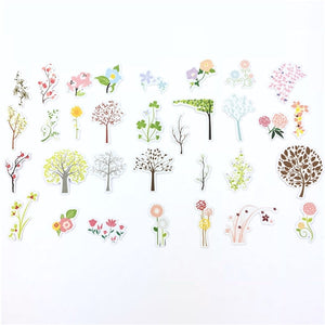 1 Bag Cute Cartoon Korean Style Decorative Stickers Adhesive Stickers Scrapbooking DIY Decoration Diary Stickers
